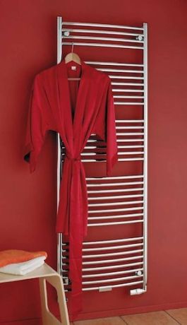 Przejdź do produktu Grzejnik łazienkowy, pionowy 45x94 cm PMH Danby D1MS srebrny metalic