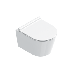 Miska Wc 46 cm krótka wisząca bez kołnierza + deska wolnoopadająca w komplecie Catalano Zero biały 11146