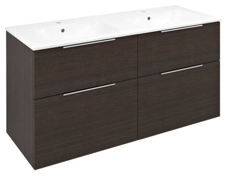 Przejdź do produktu CIRASA szafka umywalkowa 118,4x64x46cm, rustykalna pinia