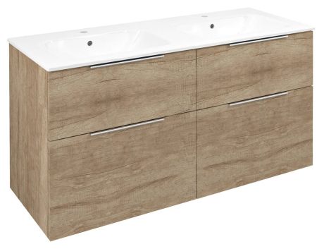Przejdź do produktu CIRASA szafka umywalkowa 118,4x64x46cm, dąb alabama