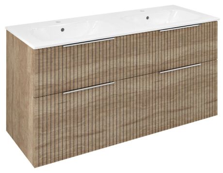 Przejdź do produktu CIRASA STRIP szafka umywalkowa 118,4x64x46cm, dąb alabama