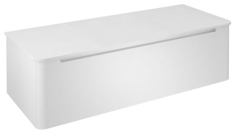 Przejdź do produktu KERALA szafka pod umywalkę 120x35x47,5cm, 1 szuflada, biały połysk