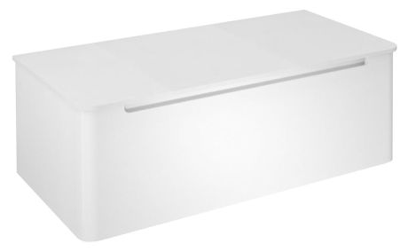 Przejdź do produktu KERALA szafka pod umywalkę 100x35x47,5cm, 1 szuflada, biały połysk