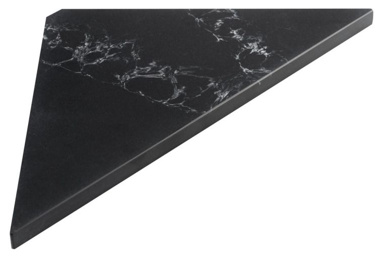ABELINE półka narożna Rockstone 250x250mm, black attica