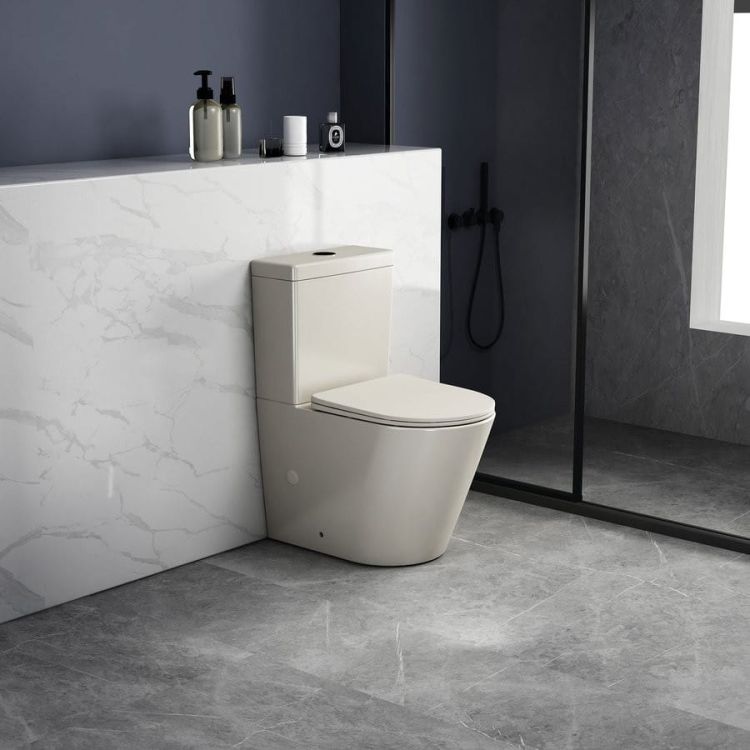 DARIO RIMLESS komplakt WC, odpływ poziomy/pionowy, biały
