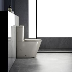DARIO RIMLESS komplakt WC, odpływ poziomy/pionowy, biały