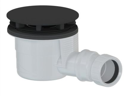 Przejdź do produktu Syfon do brodzików, średnica 90mm, DN40, maskownica czarny mat