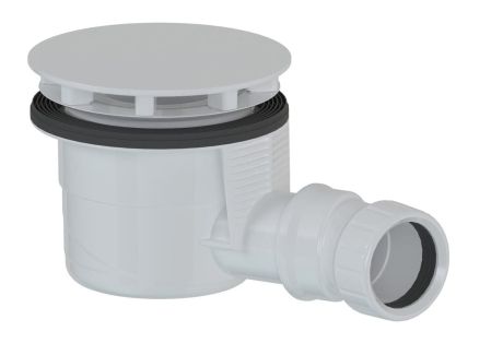 Przejdź do produktu Syfon do brodzików, średnica 90mm, DN40, maskownica biała