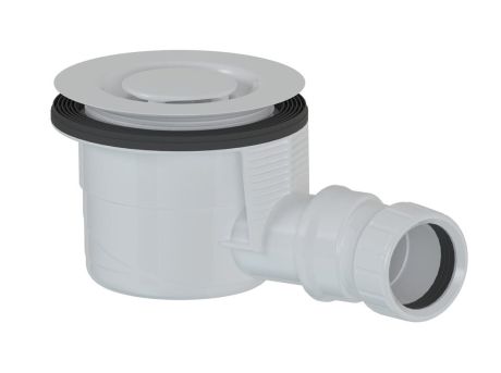 Przejdź do produktu Syfon brodzikowy, średnica 90mm, DN40, odpływ w środku brodzika, maskownica biała