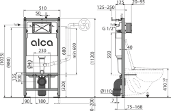 Stelaż podtynkowy AM101/1120