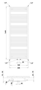 Grzejnik łazienkowy 60x164 cm PMH Danby D8.