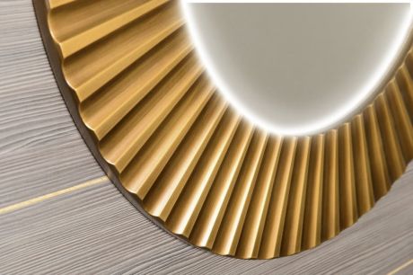 Przejdź do produktu PRIDE STRIP okrągłe lustro z oświetleniem LED w ramie średnica 75cm, brąz