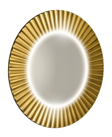 Przejdź do produktu PRIDE STRIP okrągłe lustro z oświetleniem LED w ramie średnica 75cm, złoto