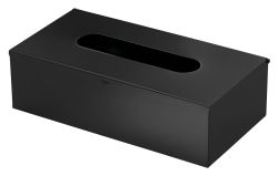 Zásobník na papírové kapesníky závěsný, 250x75x130 mm, černá mat