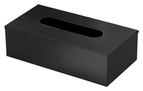 Przejdź do produktu Pojemnik na chusteczki higieniczne ścienny, 250x75x130 mm, czarny mat