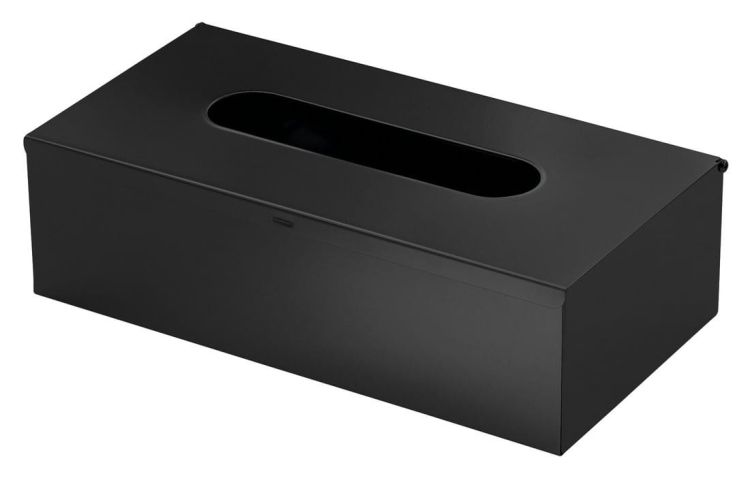 Zásobník na papírové kapesníky závěsný, 250x75x130 mm, černá mat