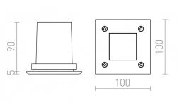 ORBU SQ   stal nierdzewna 230V GU10 35W IP65
