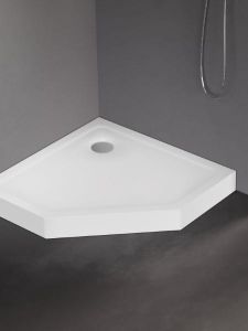 BRODZIK MILD PIĘCIOKĄTNY BIAŁY AKRYLOWY 90x90x11,5
