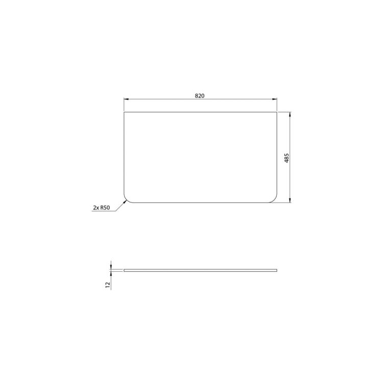 KERALA blat Rockstone 82x1,2x48,5cm, biały mat