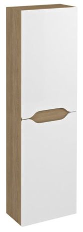 Przejdź do produktu WAVE szafka wysoka 40x140x20cm, biała/dąb cuneo