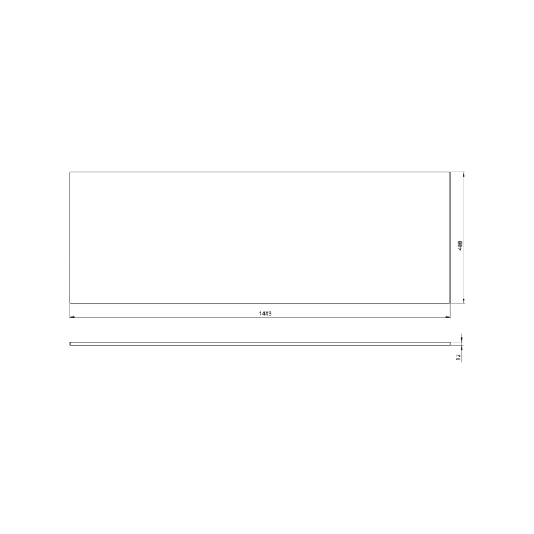 Blat Rockstone 140,7x1,2x48,8cm, biały mat
