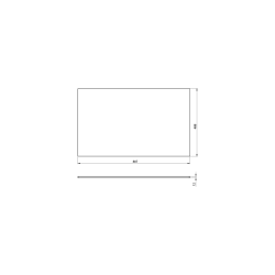 PREMIO blat kompaktowy HPL 80,7x1,2x48,8cm, czarny mat