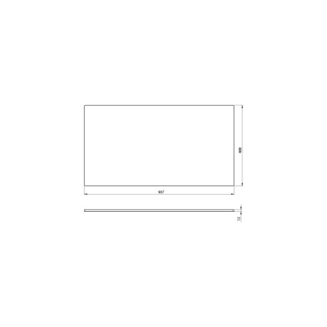 Przejdź do produktu PREMIO blat kompaktowy 90,7x1,2x48,8cm, czarny mat