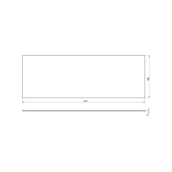 PREMIO blat kompaktowy HPL 140,7x1,2x48,8cm, czarny mat