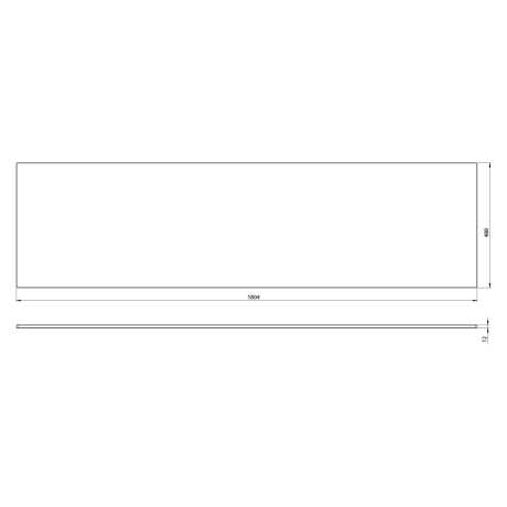Przejdź do produktu PREMIO blat kompaktowy 180,4x1,2x48,8cm, czarny mat