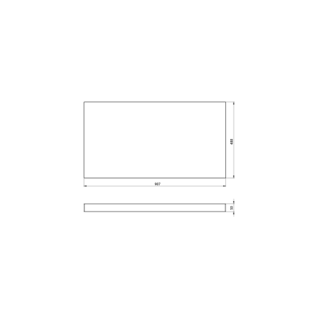 Przejdź do produktu AVICE blat pod umywalkę 90,7x48,8cm, grubość 5cm, dąb Rover