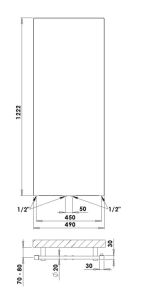 Grzejnik pionowy, dekoracyjny 49x122 cm PMH Pegasus PG4.