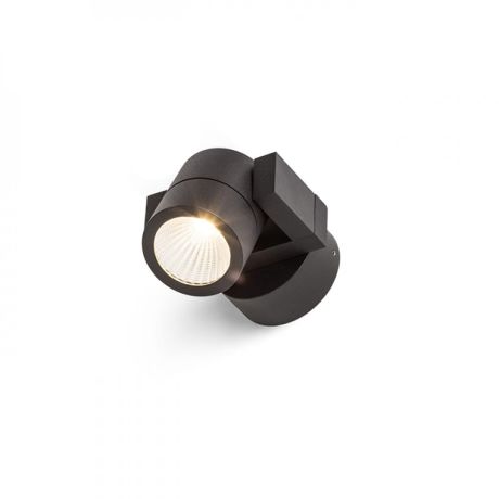 Przejdź do produktu ORIT ścienna czarna /aluminium 230V LED 6W 80° IP44  3000K