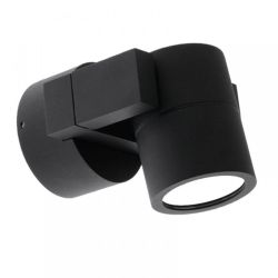 ORIT ścienna czarna /aluminium 230V LED 6W 80° IP44  3000K