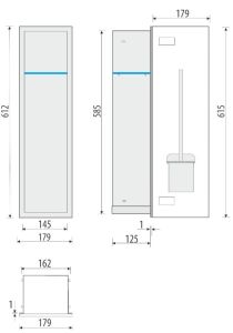 schowek wc FLAT 60 cm rysunek techniczny.JPG