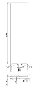 Grzejnik pionowy, dekoracyjny 49x170 cm PMH Pegasus PG7.