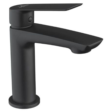 Przejdź do produktu Bateria umywalkowa stojąca 18 cm bez korka Demm Sleek 9910 czarny mat