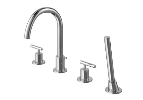 Przejdź do produktu Bateria wannowa 4-otworowa Kohlman Roxin QB240R chrom