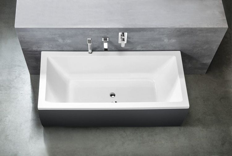 NISA wanna prostokątna 170x80x42cm, biały