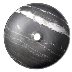 RONDANE umywalka ceramiczna nablatowa średnica 41cm, carnico marmor