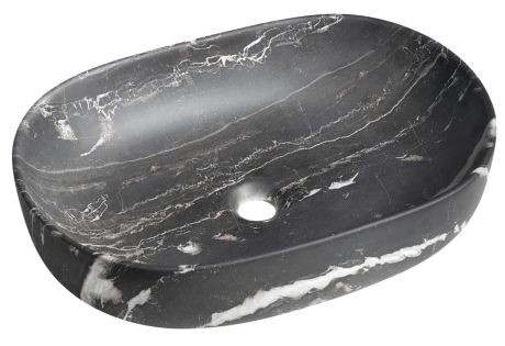 Przejdź do produktu CALEO umywalka ceramiczna nabłatowa, 60x42cm, carnico marmor