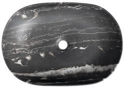 CALEO umywalka ceramiczna nabłatowa, 60x42cm, carnico marmor