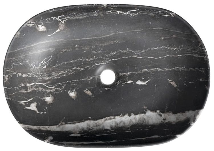 CALEO umywalka ceramiczna nabłatowa, 60x42cm, carnico marmor