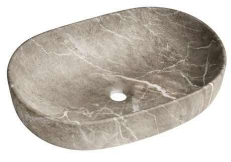 Przejdź do produktu CALEO umywalka ceramiczna nabłatowa, 60x42cm, breccia marmor
