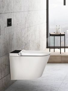 Elektroniczna toaleta myjąca wisząca 37x60 cm Major&Maker Deluxe B biało-czarny