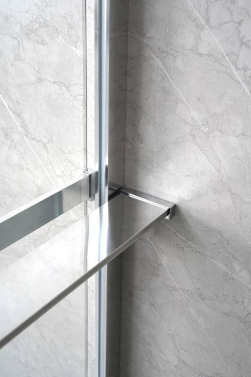 Półka do walk-in kabinę prysznicową, 142cm, chrom