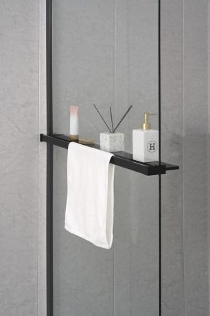 Przejdź do produktu Półka z funkcją skracania do kabiny prysznicowej Walk-in 60-140cm, biały mat