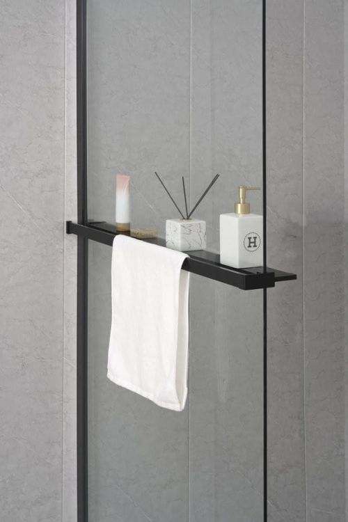 Półka do walk-in kabinę prysznicową, 142cm, biały matt