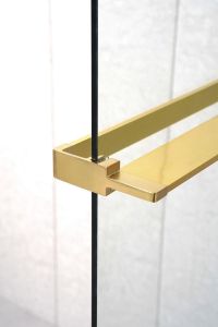 Półka do walk-in kabinę prysznicową, 142cm, złoto mat