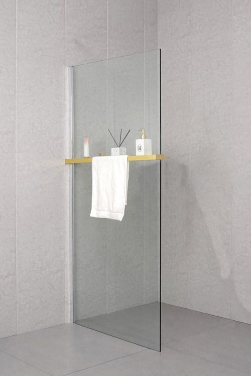 Półka do walk-in kabinę prysznicową, 142cm, złoto mat