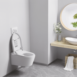 Toaleta myjąca, susząca i podgrzewająca deskę WC ze stelażem podtynkowym Tece Major&Maker Superior biały